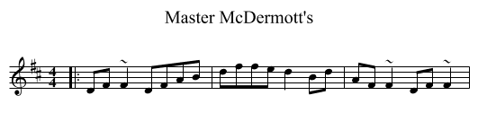 Master McDermott's - staff notation