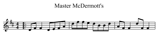 Master McDermott's - staff notation