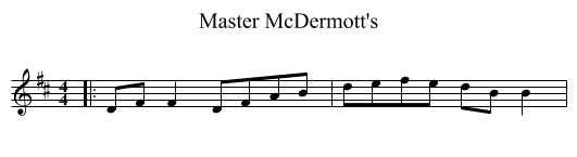 Master McDermott's - staff notation