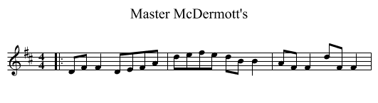 Master McDermott's - staff notation