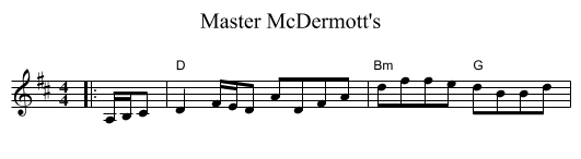 Master McDermott's - staff notation