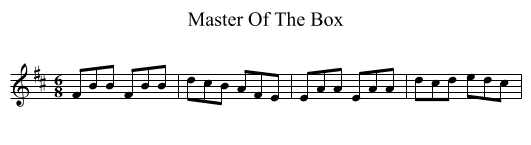 Master Of The Box - staff notation