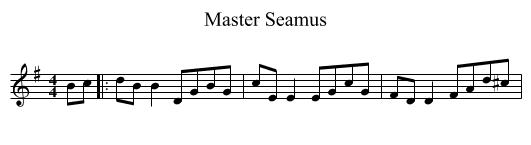 Master Seamus - staff notation