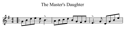 Master's Daughter, The  - staff notation