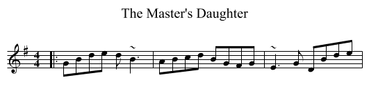 Master's Daughter, The  - staff notation