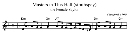 Masters in This Hall (strathspey) - staff notation
