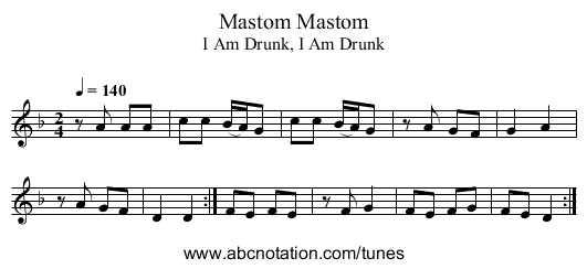 Mastom Mastom - staff notation
