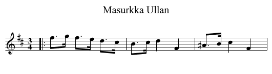 Masurkka Ullan - staff notation