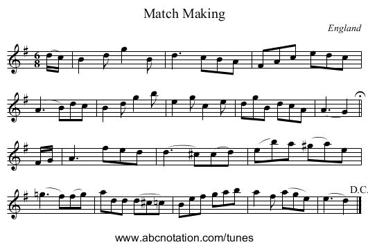Match Making - staff notation