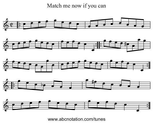 Match me now if you can - staff notation