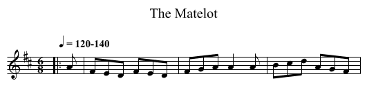 Matelot, The - staff notation