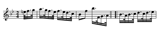 Matelote - staff notation