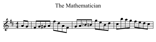 Mathematician, The  - staff notation