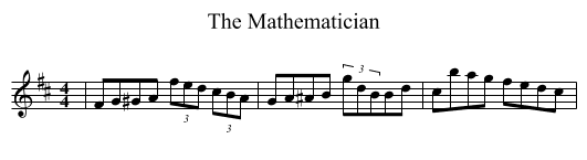 Mathematician, The  - staff notation