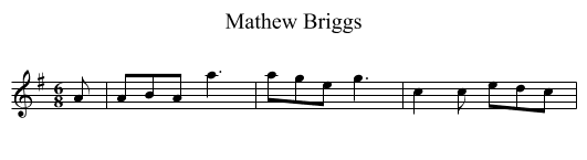 Mathew Briggs - staff notation