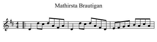 Mathirsta Brautigan - staff notation