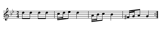 Matildas Schottis - staff notation