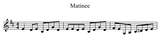 Matinee - staff notation