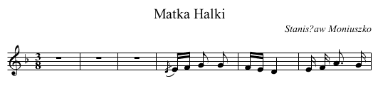 Matka Halki - staff notation