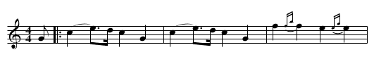 Matlåt efter Karl Björklund - staff notation