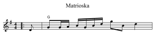Matrioska - staff notation