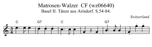 Matrosen-Walzer  CF (wz06640) - staff notation