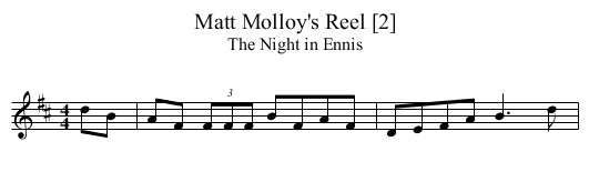 Matt Molloy's Reel [2] - staff notation