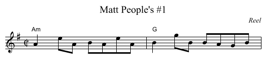 Matt People's #1 - staff notation