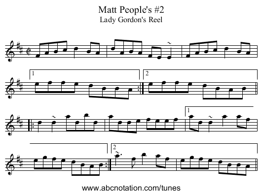 Matt People's #2 - staff notation