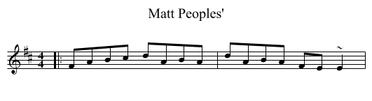 Matt Peoples' - staff notation