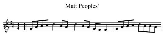 Matt Peoples' - staff notation