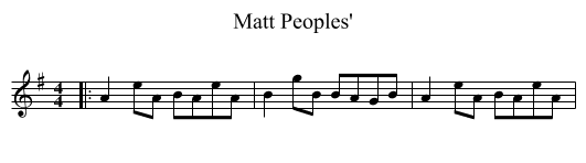 Matt Peoples' - staff notation