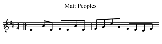 Matt Peoples' - staff notation