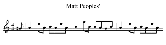 Matt Peoples' - staff notation