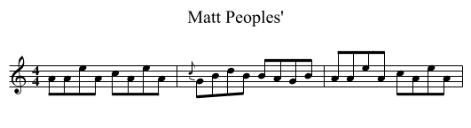 Matt Peoples' - staff notation