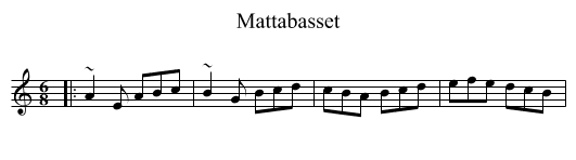 Mattabasset - staff notation