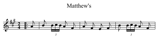 Matthew's - staff notation