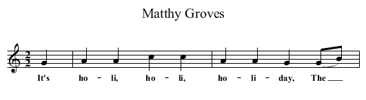 Matthy Groves - staff notation