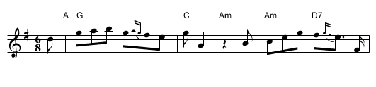 Mattinata   [G] - staff notation