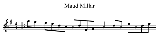 Maud Millar - staff notation