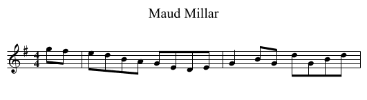 Maud Millar - staff notation