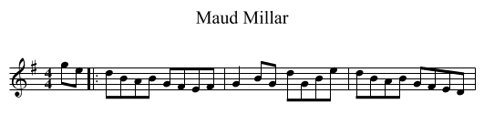 Maud Millar - staff notation