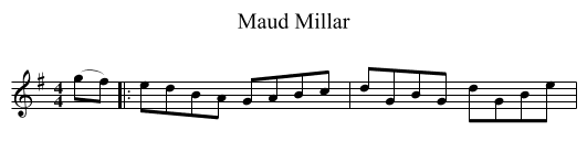 Maud Millar - staff notation