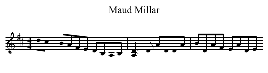 Maud Millar - staff notation