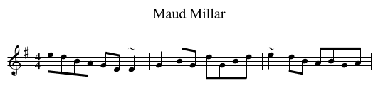 Maud Millar - staff notation