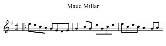 Maud Millar - staff notation