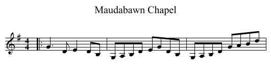 Maudabawn Chapel - staff notation