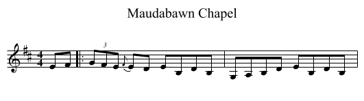 Maudabawn Chapel - staff notation