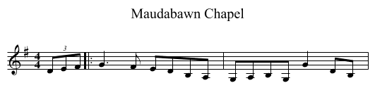 Maudabawn Chapel - staff notation