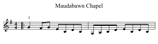 Maudabawn Chapel - staff notation